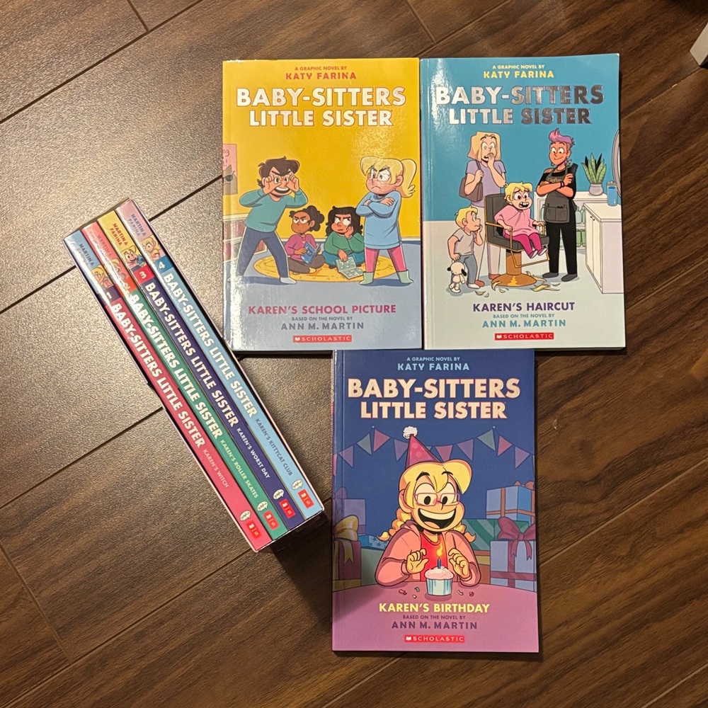 Babysitters Little Sister Graphic Novels Box Set 1-4 plus books 5,6,7